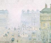 Camille Pissarro Place du Theatre Francais oil on canvas